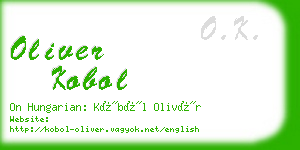 oliver kobol business card
